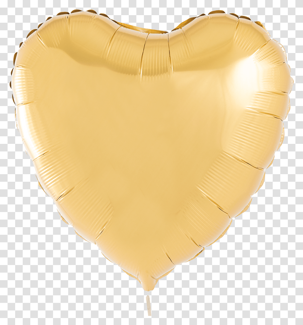 A Photograph Of Metallic Gold Foil Heart Balloon Heart, Diaper, Animal, Apparel Transparent Png