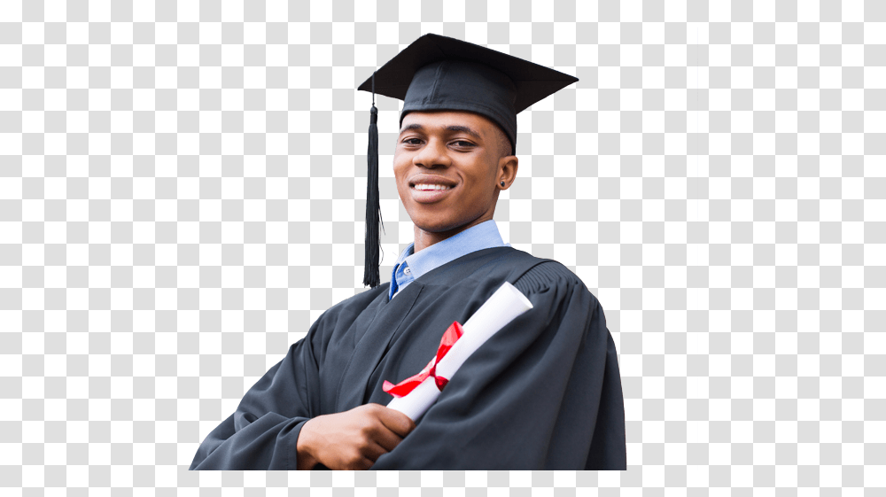 A Picture Of An African American Male Graduate, Graduation, Person, Human Transparent Png