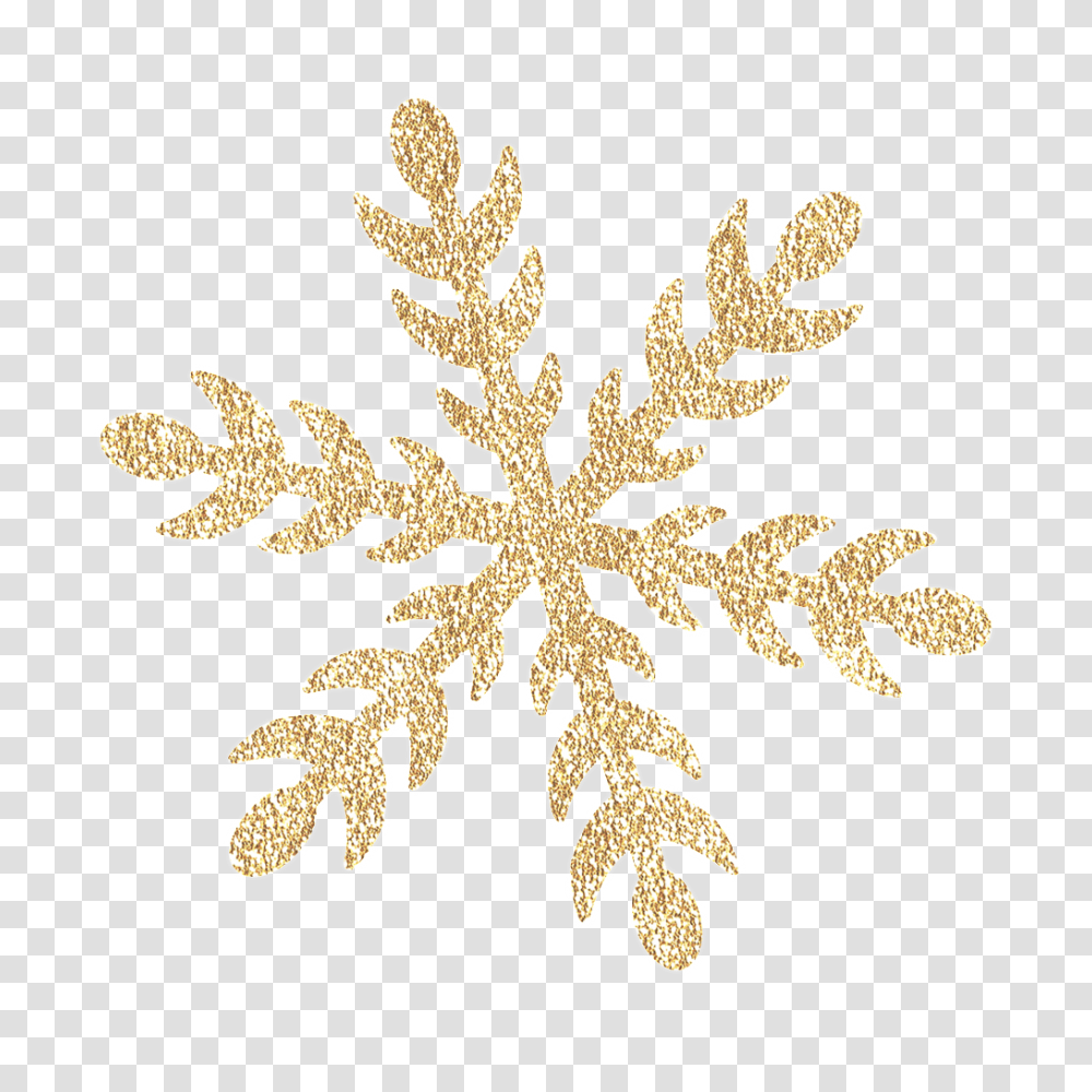 A Piece Of Golden Snowflake Free Download, Rug, Lace, Pattern, Linen Transparent Png