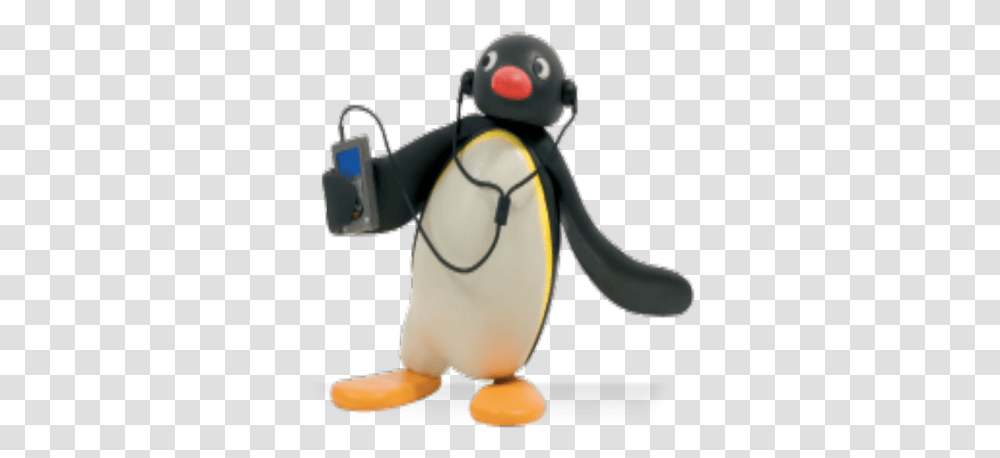A Pingu Pingu Listening To Music, Toy, Penguin, Bird, Animal Transparent Png