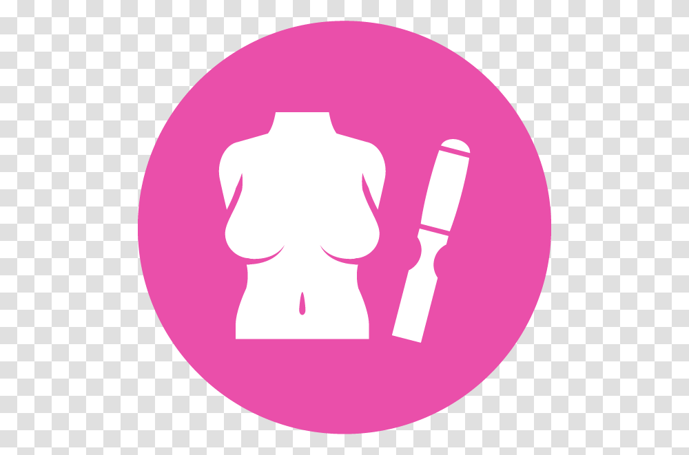 A Pink Circular Image Of A Woman's Breasts And A Chisel Girl Scouts Financial Literacy, Hand, Label, Fist Transparent Png