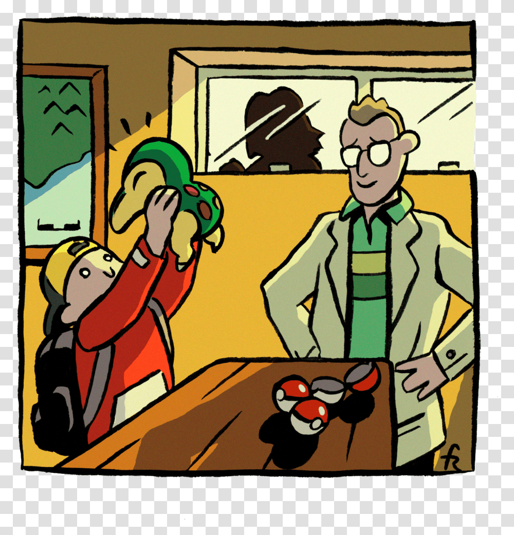 A Pokemon Scene When You Pick Up Cyndaquil, Poster, Advertisement, Comics, Book Transparent Png