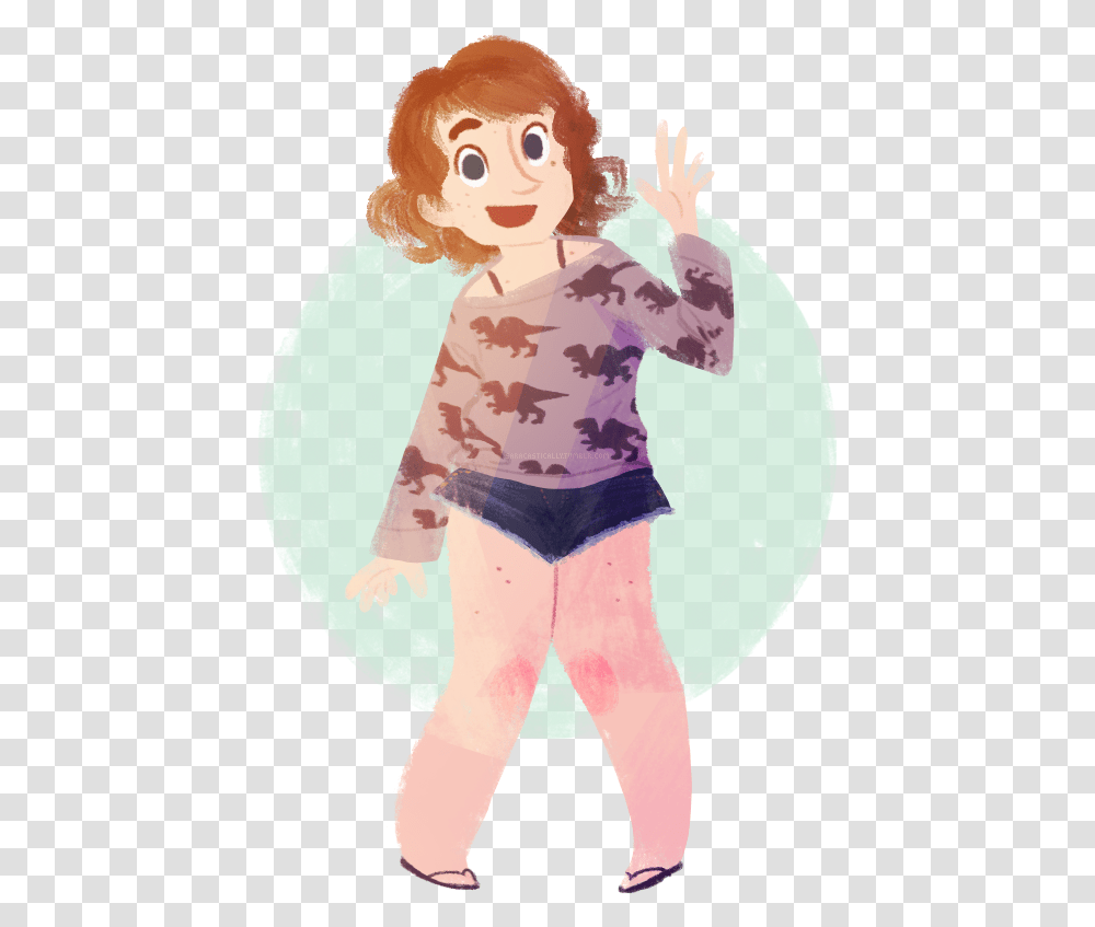 A Quick Self Portrait As An Introduction On Tumblrexcuse Cartoon, Person, Sleeve, Long Sleeve Transparent Png