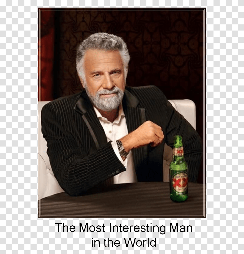 A Rattlesnake Once Bit Him And After 5 Days Of Excruciating Most Interesting Man In The World, Beer, Alcohol, Beverage, Drink Transparent Png