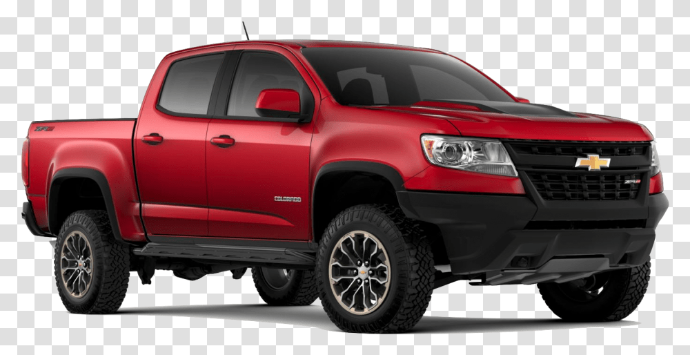 A Red 2018 Chevy Colorado Zr2 2018 Chevrolet Colorado Z71 Crew Cab, Wheel, Machine, Pickup Truck, Vehicle Transparent Png