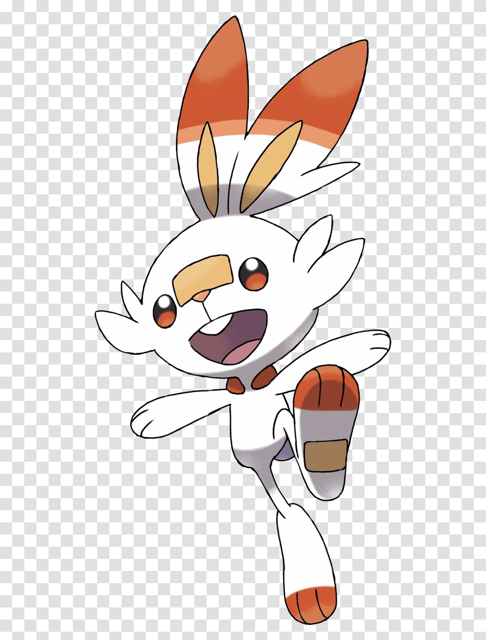 A Red And White Cartoon Bunny Creature Pokemon Scorbunny, Grain, Plant, Animal, Seed Transparent Png