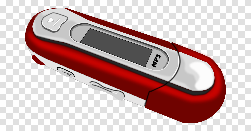 A Red Old Style MP3 Player, Music, Electronics, Phone Transparent Png