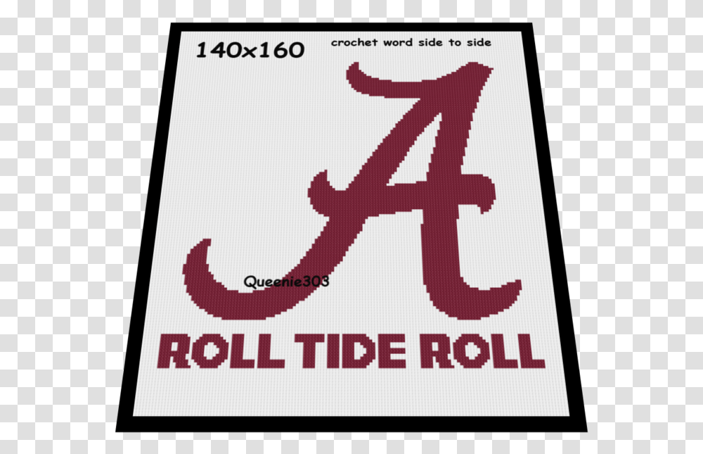 A Roll Tide Roll University Of Alabama Cross Stitch Patterns, Label, Number Transparent Png