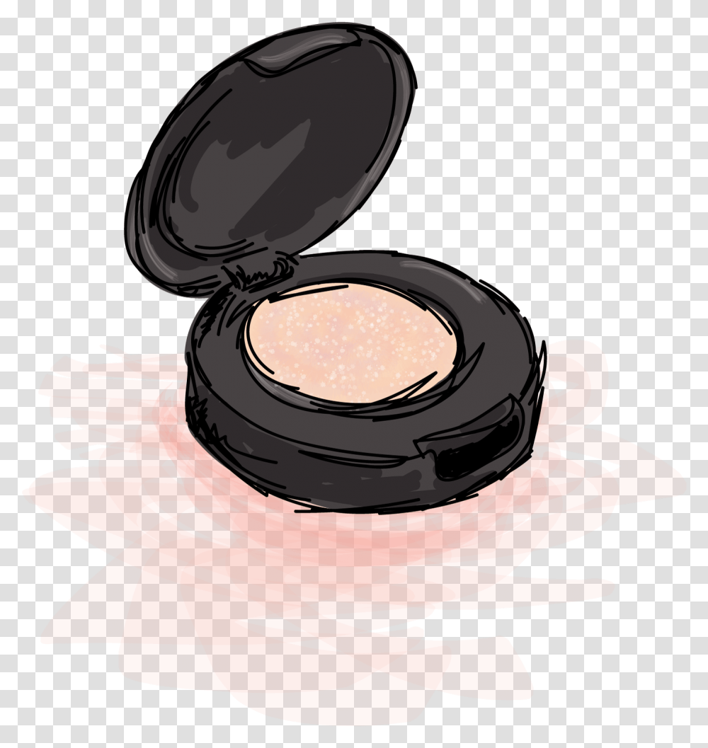 A Round Compact Of Pearly Highlighter Eye Shadow, Face Makeup, Cosmetics, Helmet Transparent Png
