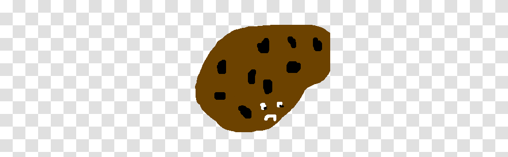 A Sad Slightly Deformed Chocolate Chip Cookie Drawing, Food, Biscuit, Giant Panda, Bear Transparent Png