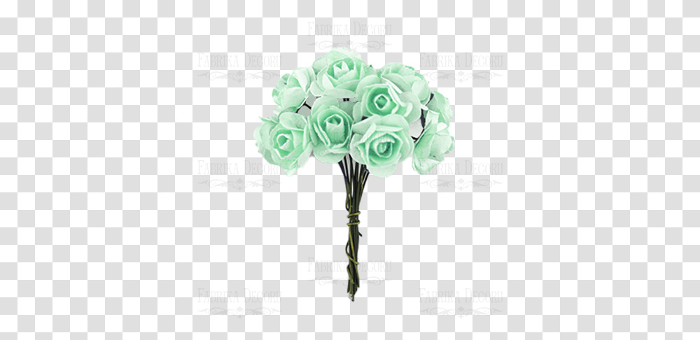 A Set Of Small Flowers Bouquet Roses Mint 12 Pcs Mint Green Flowers, Hair Slide Transparent Png