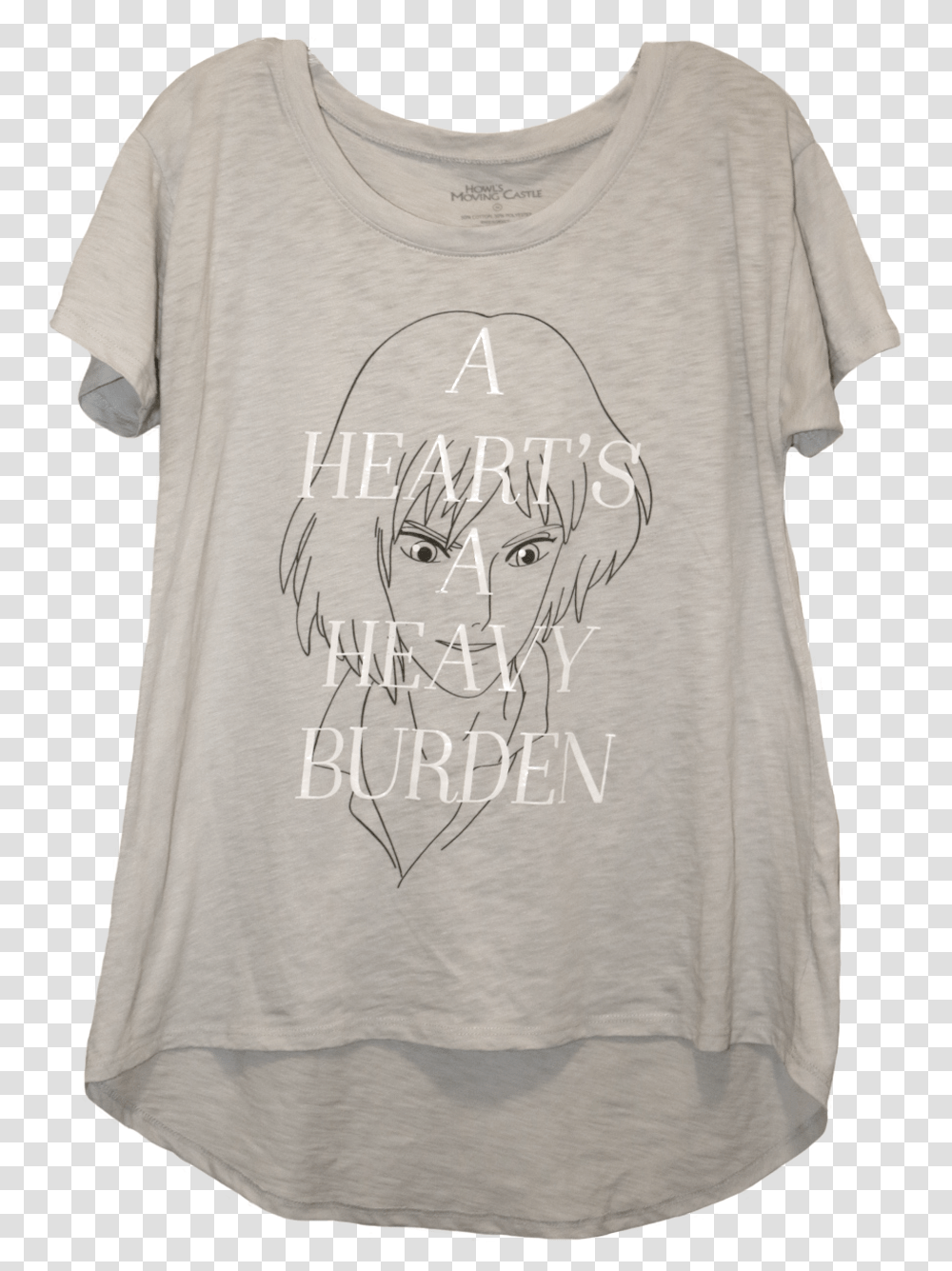 A Shirt With A Line Drawing Of Howl With The Text A Illustration, Apparel, T-Shirt, Sleeve Transparent Png