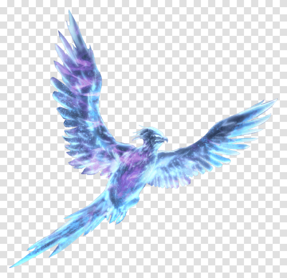 A Silvery Blue Spirit Shaped Like A Phoenix Roller, Bird, Animal, Flying, Jay Transparent Png