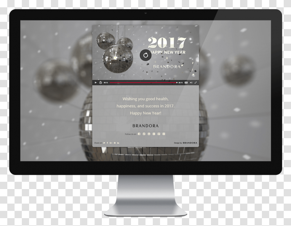 A Simple But Elegant New Years Animation With Tons Computer Monitor, Poster, Advertisement, Flyer, Paper Transparent Png