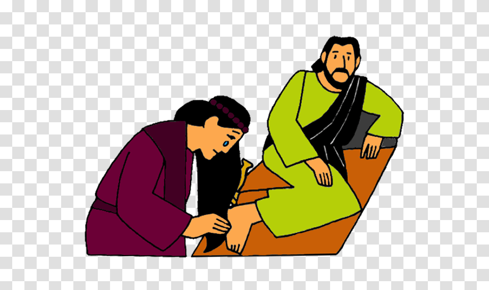 A Sinful Woman Washes The Feet Of Jesus Mission Bible Class, Person, Kneeling Transparent Png