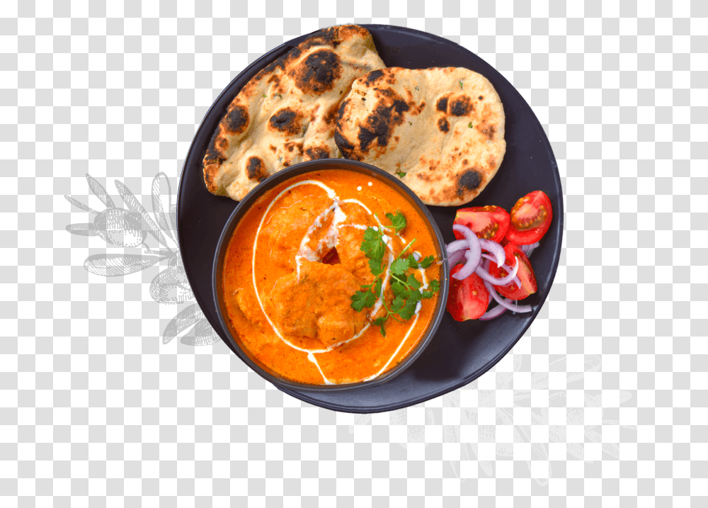 A Single Dish Butter Chicken Images Free Download, Meal, Food, Bowl, Pizza Transparent Png