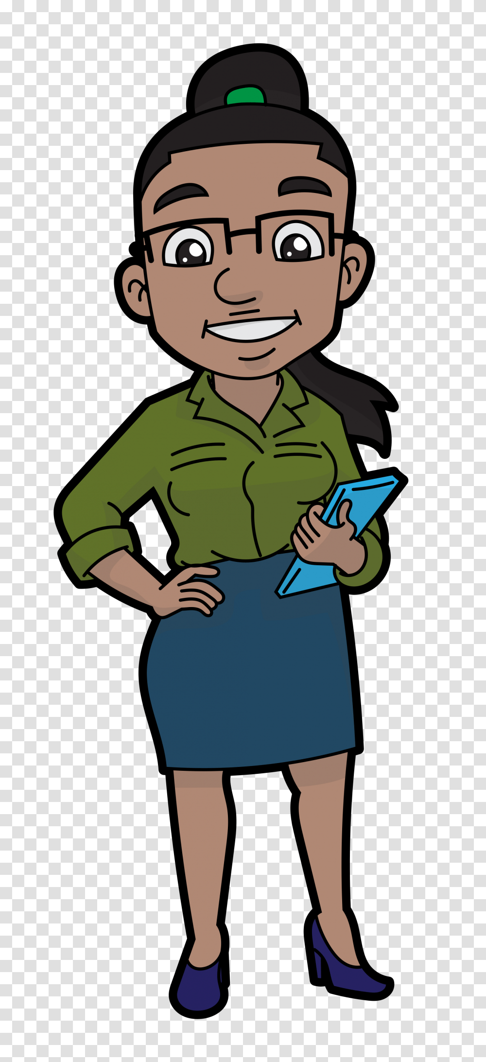 A Smart Black Businesswoman Cartoon, Sleeve, Long Sleeve, Person Transparent Png
