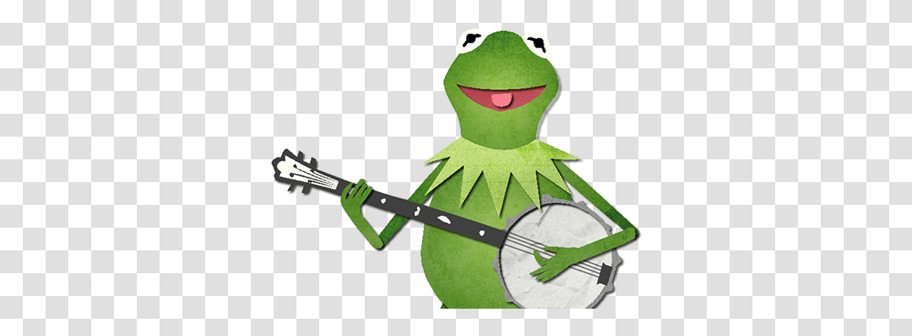 A Song From Kermit A Short Animation On Behance Kermit Banjo, Snowman, Winter, Outdoors, Nature Transparent Png