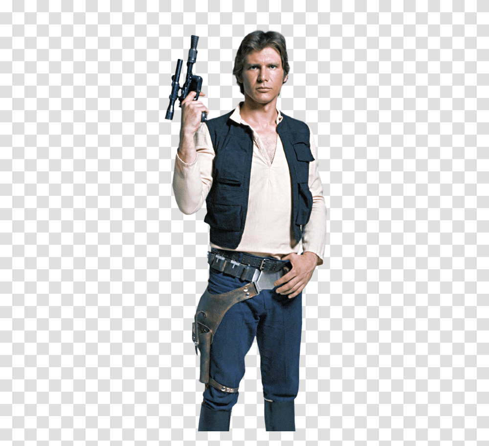 A Star Wars Story Luke Han Solo Black Vest, Person, Clothing, Sleeve, Pants Transparent Png