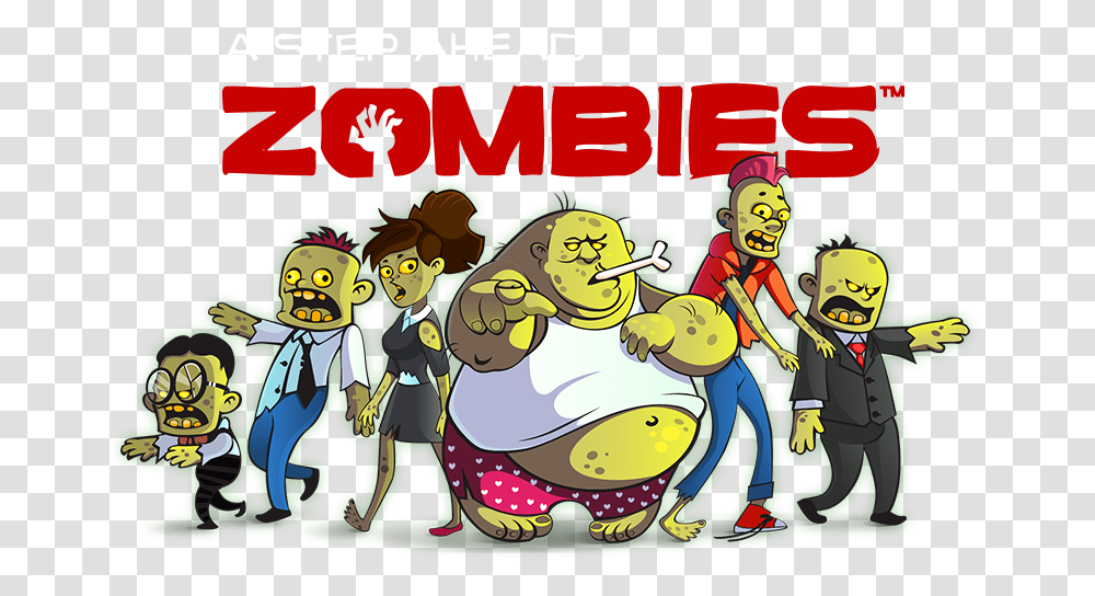 A Step Ahead Cartoon A Group Of Zombie, Person, Advertisement, Poster Transparent Png