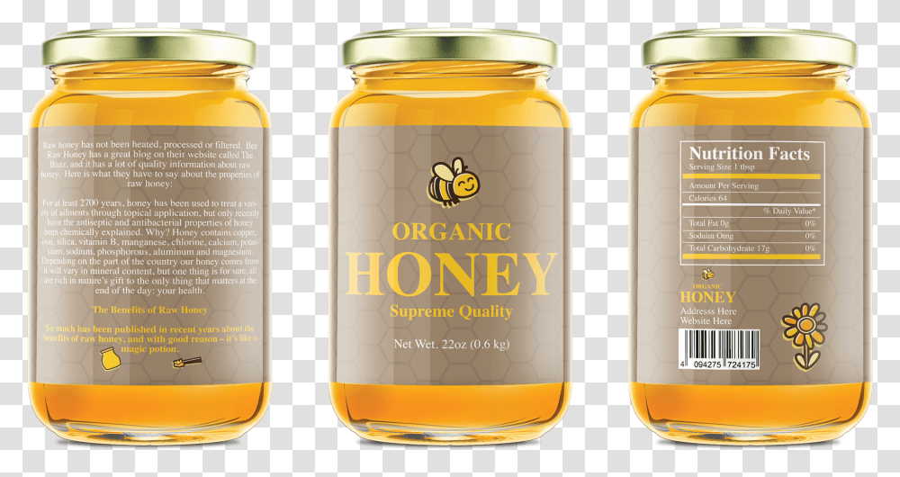 A Step By Step Guide To Designing And Creating Your Honey Jar Label, Shaker, Bottle, Food Transparent Png