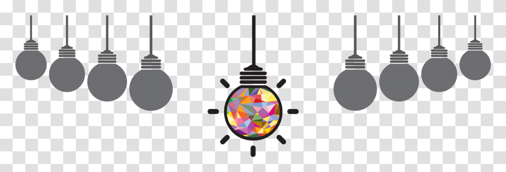 A String Of Greyed Out Light Bulbs With A Brightly Graphic Design, Accessories, Accessory, Gemstone, Jewelry Transparent Png