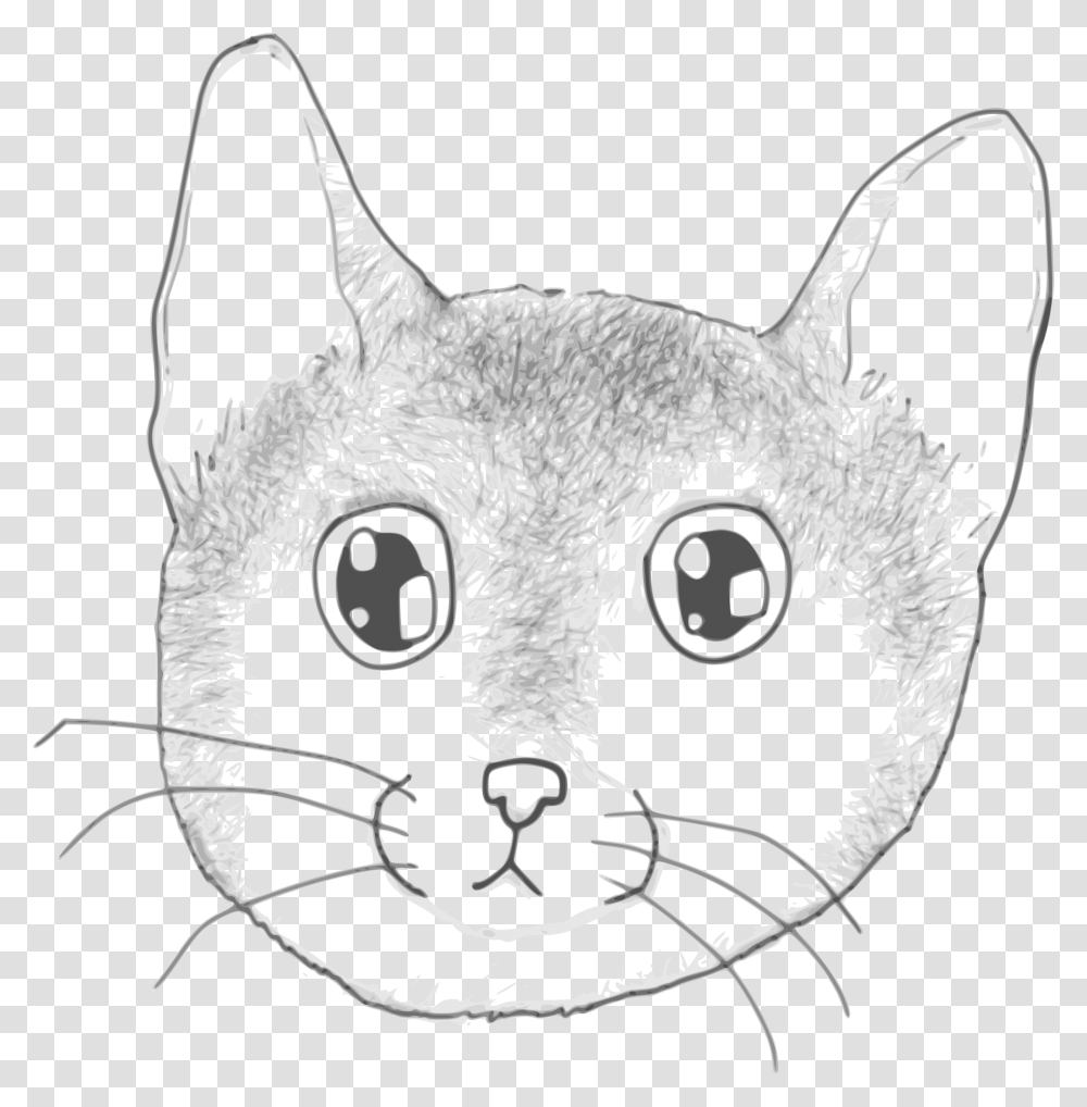 A Stripped Kitten Face Clip Arts Cat, Mammal, Animal, Stencil, Pet Transparent Png