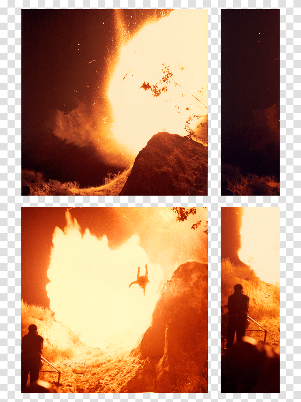 A Stunt Man Falls Midair In Movie Explosion Poster, Person, Human, Mountain, Outdoors Transparent Png