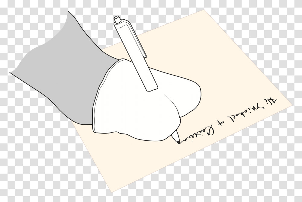 A Technical Drawing Of Cindy S Hand Wearing The Pen Illustration, Paper, Paper Towel, Scroll, Tissue Transparent Png