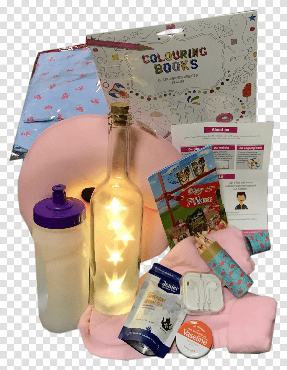 A Thoughtful Teenage Cancer Gift Hamper For Girls At, Bottle, Beverage, Liquor, Alcohol Transparent Png