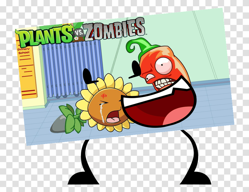 A Thumbnail Of Pvz Sunflower Crying Object Show Plants Vs Zombies, Label, Meal, Food Transparent Png
