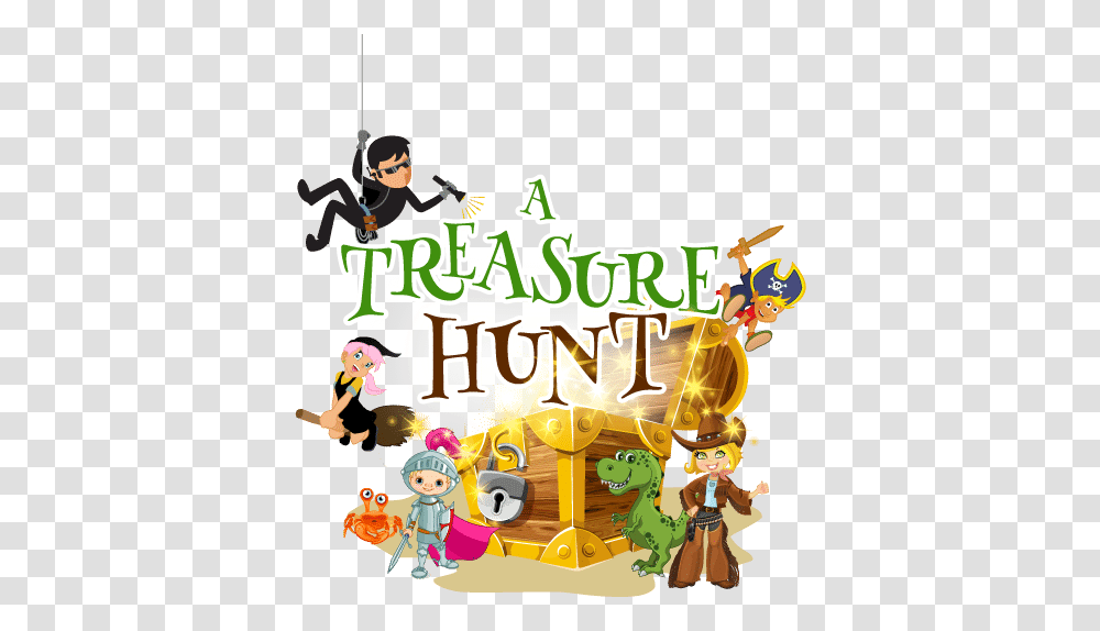A Treasure Hunt Logo Treasure Hunt Game Logo, Person, Human, Advertisement, Leisure Activities Transparent Png