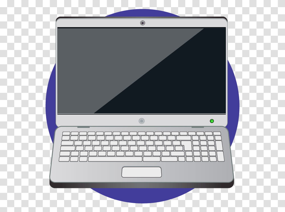 A Typical Laptop Computer Open With The Screen And Netbook, Pc, Electronics, Computer Keyboard, Computer Hardware Transparent Png