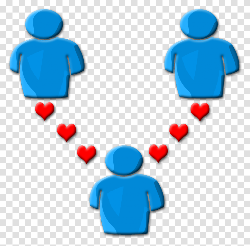 A Vee Is Group Of 3 People Where One Person Has Vee Poly Relationship, Hand, Long Sleeve, Crowd, Art Transparent Png