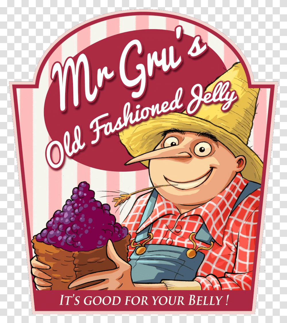 A Very Despicable Wiki Mr Gru's Old Fashioned Jelly, Label, Poster, Advertisement Transparent Png