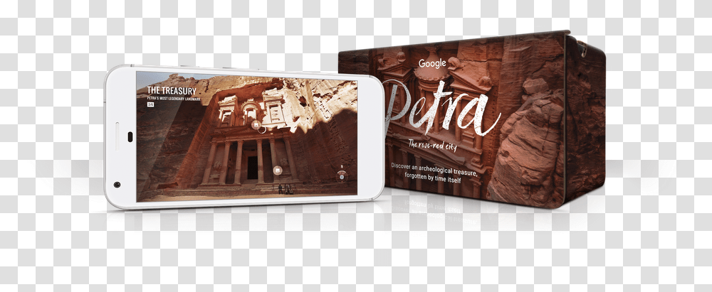 A Virtual Trek Through Petra With Google Cardboard Petra Jordan, Advertisement, Poster, Text, Paper Transparent Png