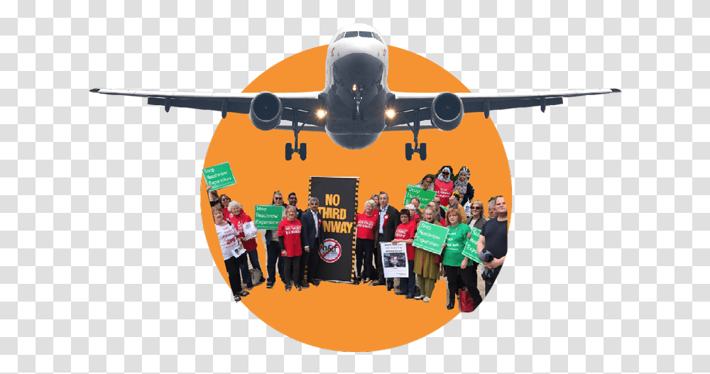A Voice For Those Under Heathrow Flightpaths Monoplane, Person, Vehicle, Transportation, Aircraft Transparent Png