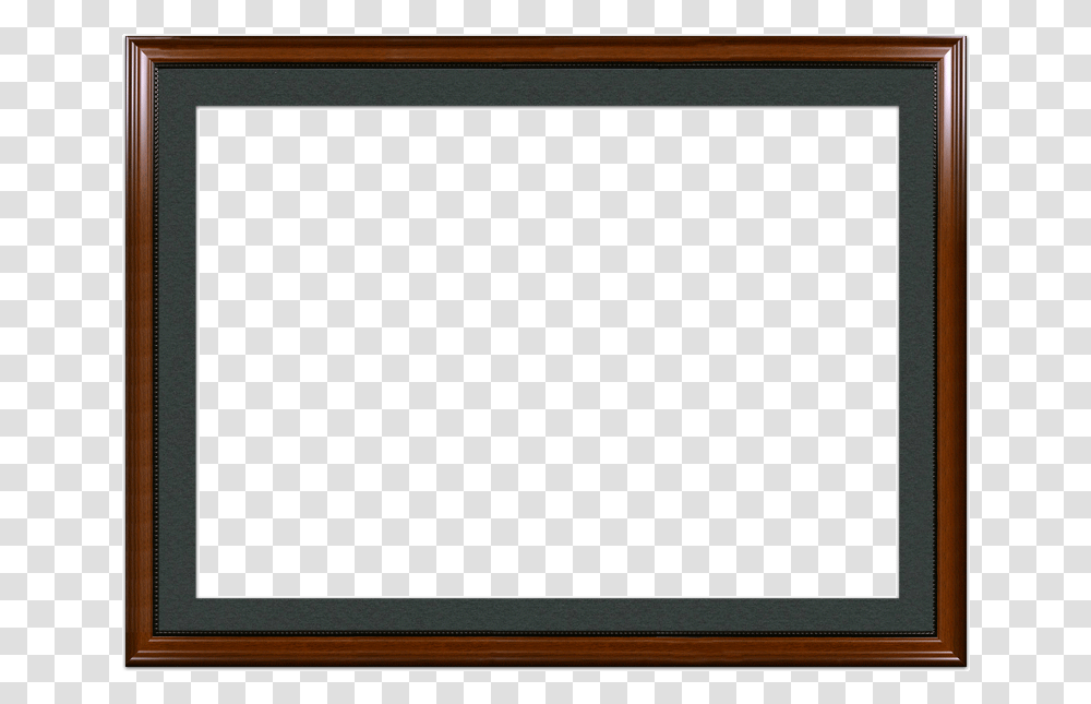 A Walnut With Bead Picture Frame With Black Mat Blank Wall Frame, Monitor, Screen, Electronics, Display Transparent Png