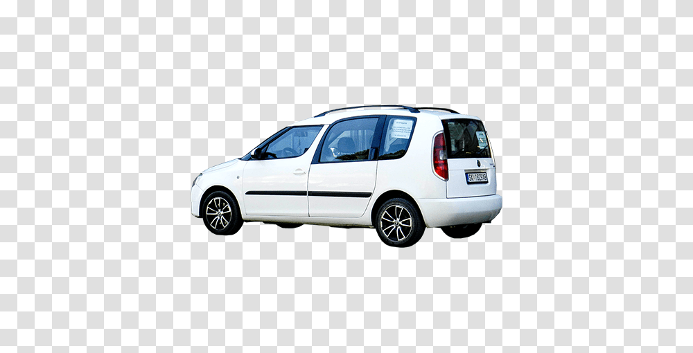 A White Family Car With A Hatchback Rear Door With Background, Vehicle, Transportation, Tire, Van Transparent Png