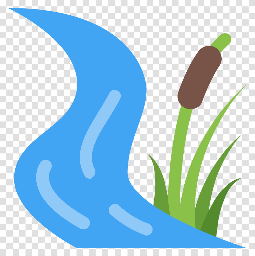 A Winding Creek Next To A Tuft Of Tall Grass And A, Plant, Anther, Flower, Blossom Transparent Png