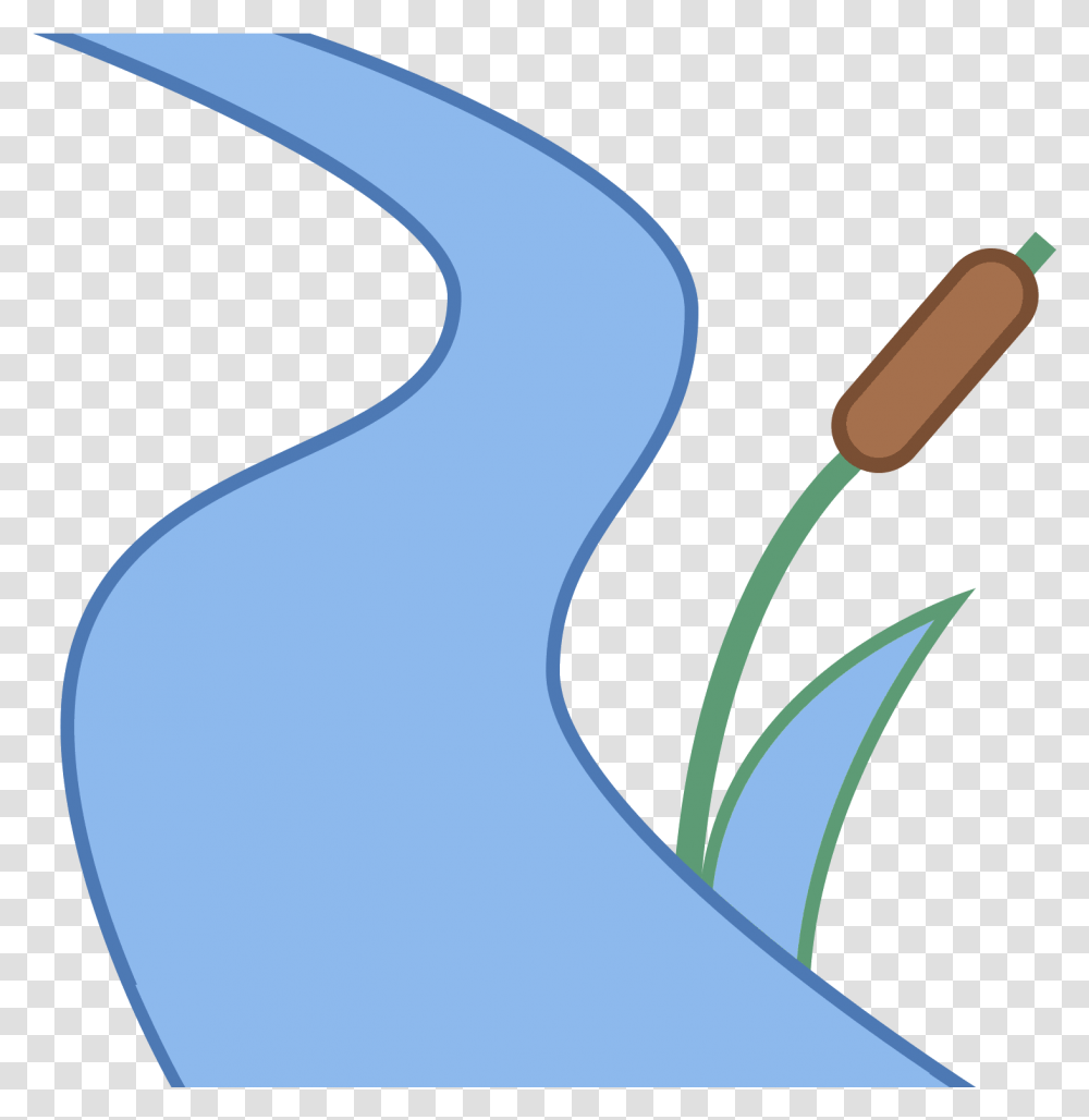 A Winding Creek Next To A Tuft Of Tall Grass And A River Clipart, Plant, Flower, Blossom, Tulip Transparent Png