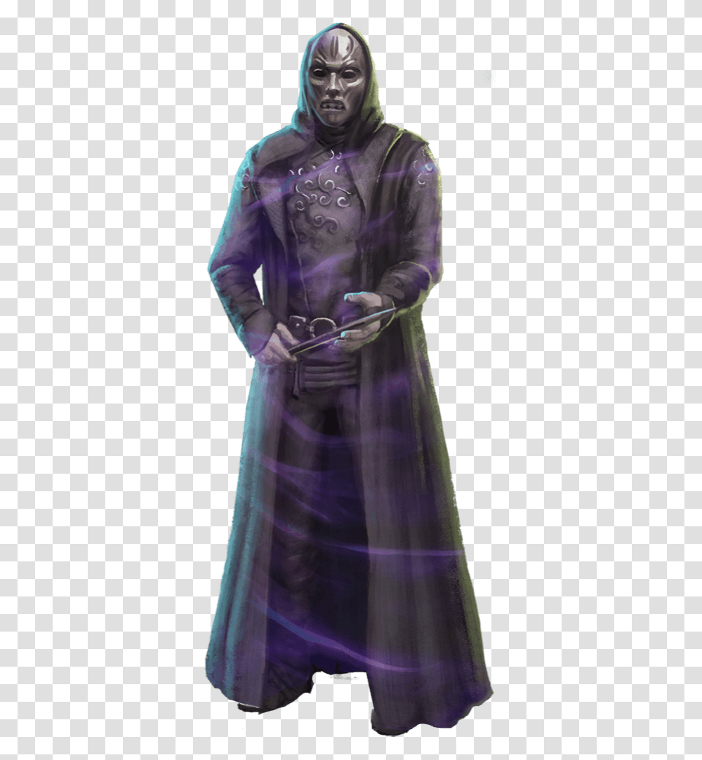 A Wizard In A Black Robe And Death Eater Mask Wizards Unite Death Eater, Apparel, Coat, Sleeve Transparent Png
