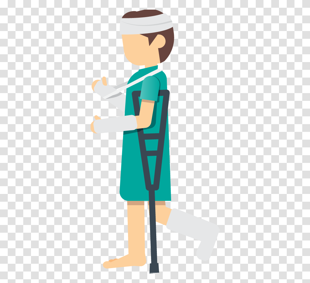 A Woman Patient With An Injured Leg Foot Or Ankle Using, Outdoors, Carpenter, Cleaning, Performer Transparent Png