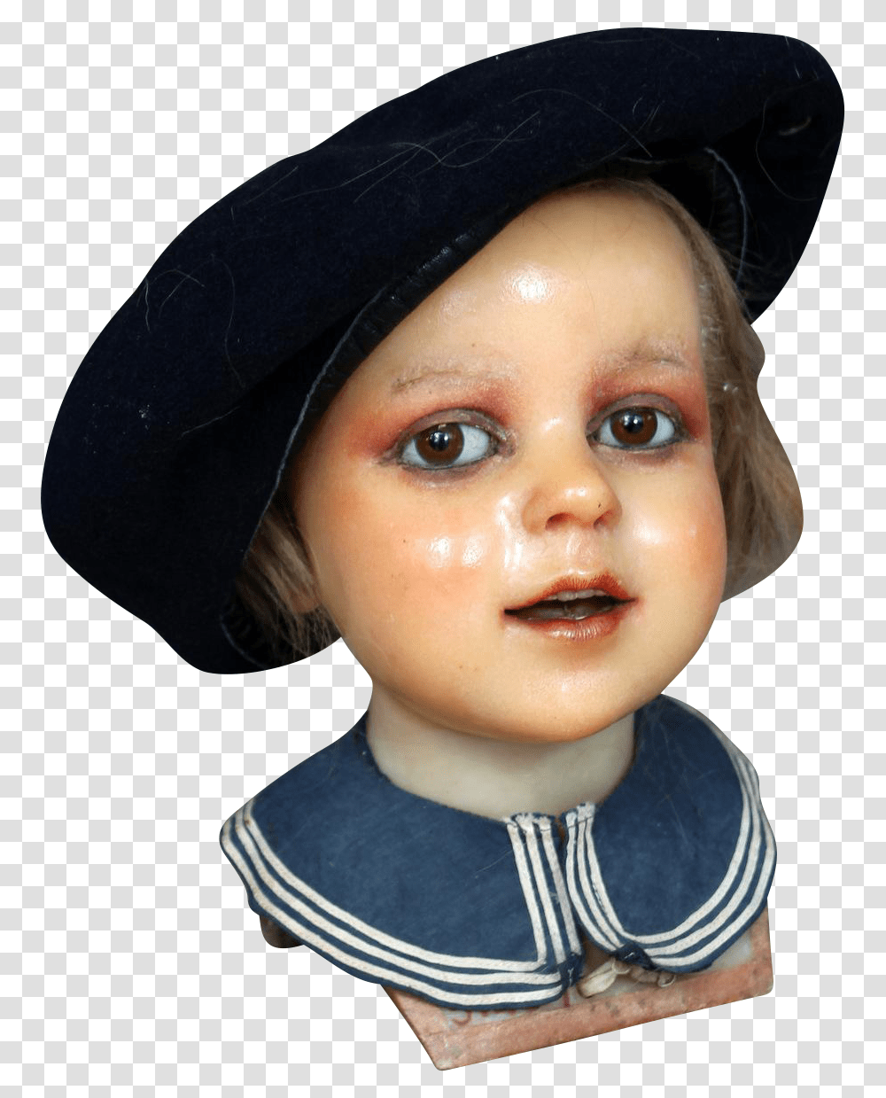 A Wonderful Life Size Wax Child Bust Mannequin Head Wax Mannequin Full Size, Apparel, Bonnet, Hat Transparent Png