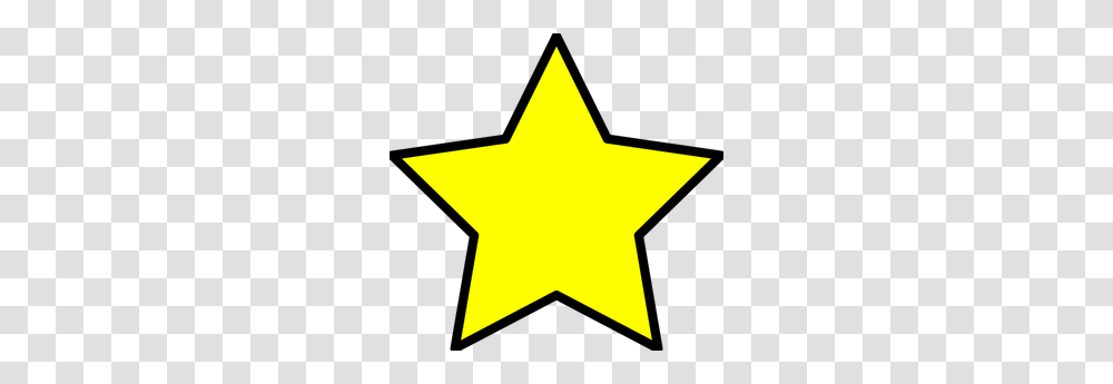 A Yellow Star With Black Border T, Star Symbol, Cross Transparent Png