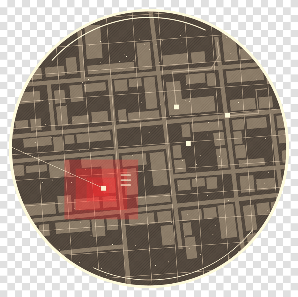 A Zoomed In Map With Red Indicating A Specific Building, Minecraft Transparent Png