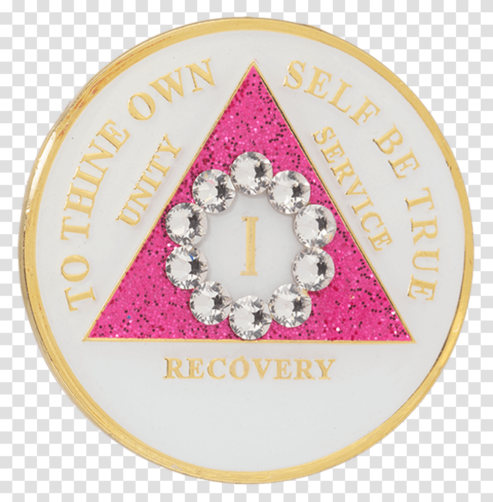 Aa Glow In Dark Pink Glitter W Bling Medallion, Logo, Trademark, Badge Transparent Png