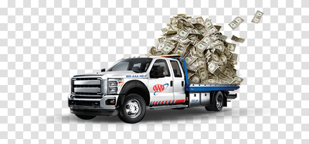 Aaa Roadside Assistance Tow Truck, Vehicle, Transportation, Money Transparent Png