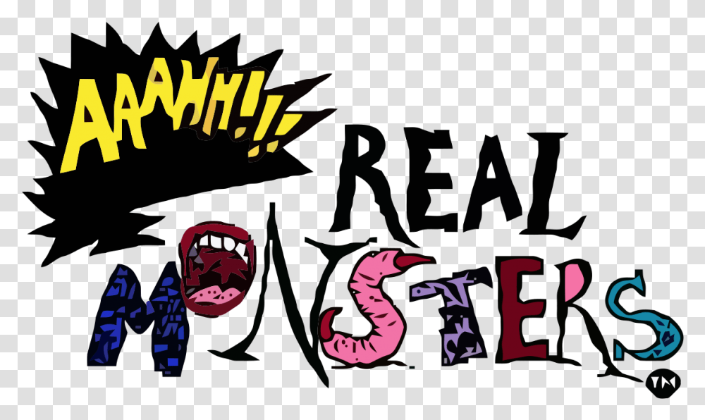 Aaahhrealmonsters Nickelodeon 90s Sticker By Danny Aaahh Real Monsters Logo, Text, Poster, Advertisement, Alphabet Transparent Png