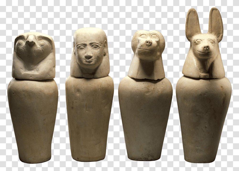 Aafenmut Canopic Jars 664 Bce Ancient Egypt Ancient Egypt Organ Jar, Figurine, Sculpture, Statue Transparent Png